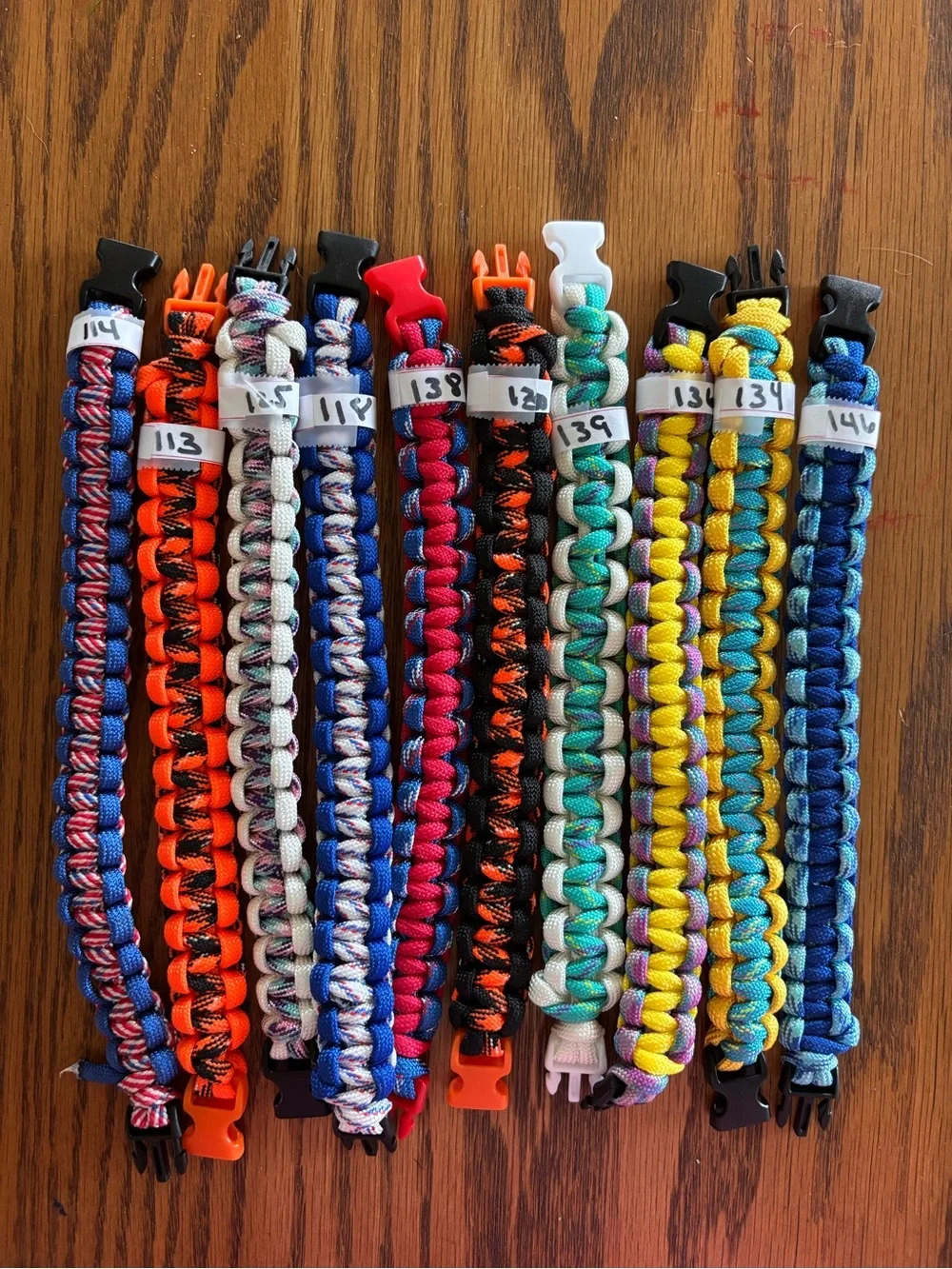 Colorful Paracord Bracelet - Assorted Colors $5 plus shipping